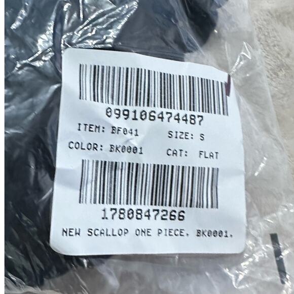 J.Crew Factory Scalloped One-Piece Swimsuit Women's Small Black NWT - Picture 10 of 11